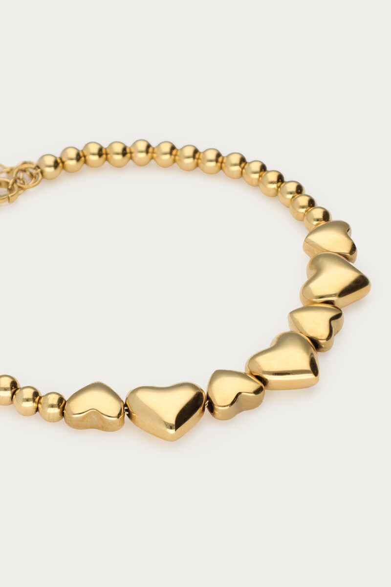 Bracelet with hearts & beads | My Jewellery