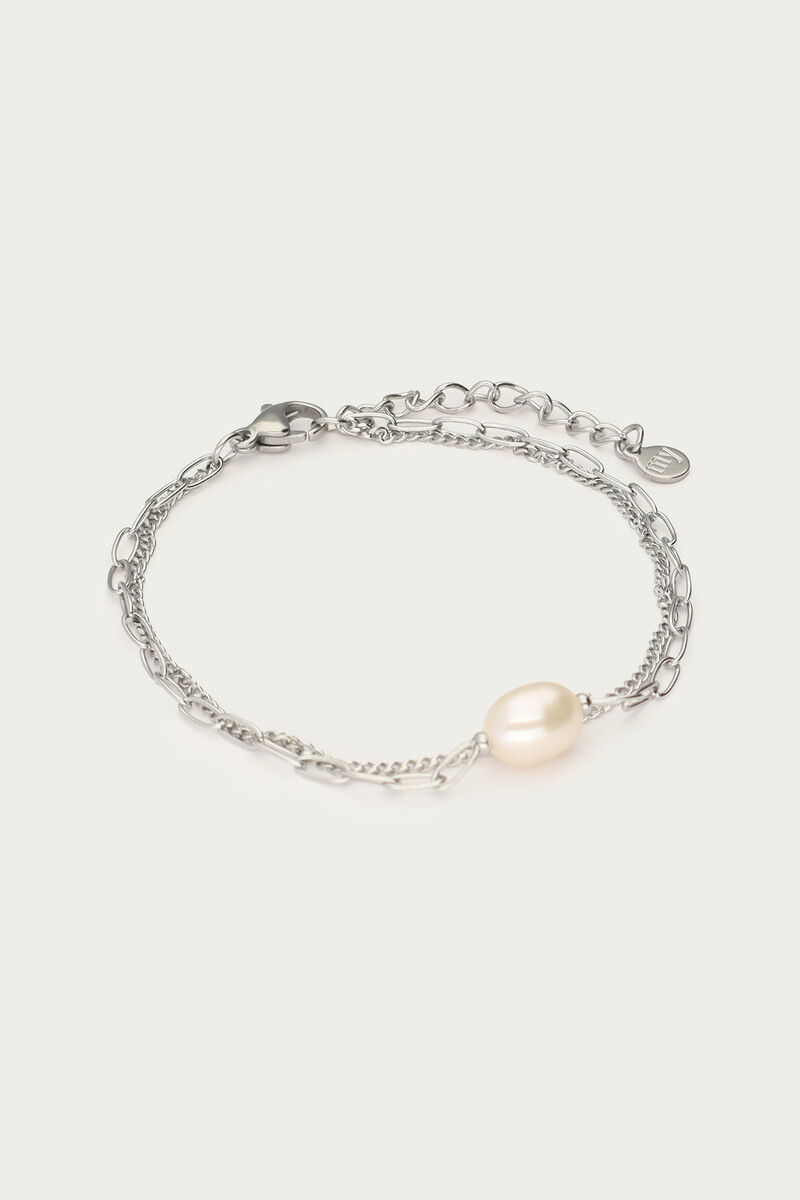 Bracelet with chain & freshwater pearl | My Jewellery