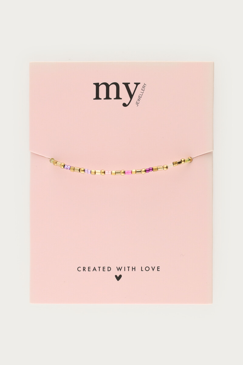 Bracelet with purple & pink beads | My Jewellery