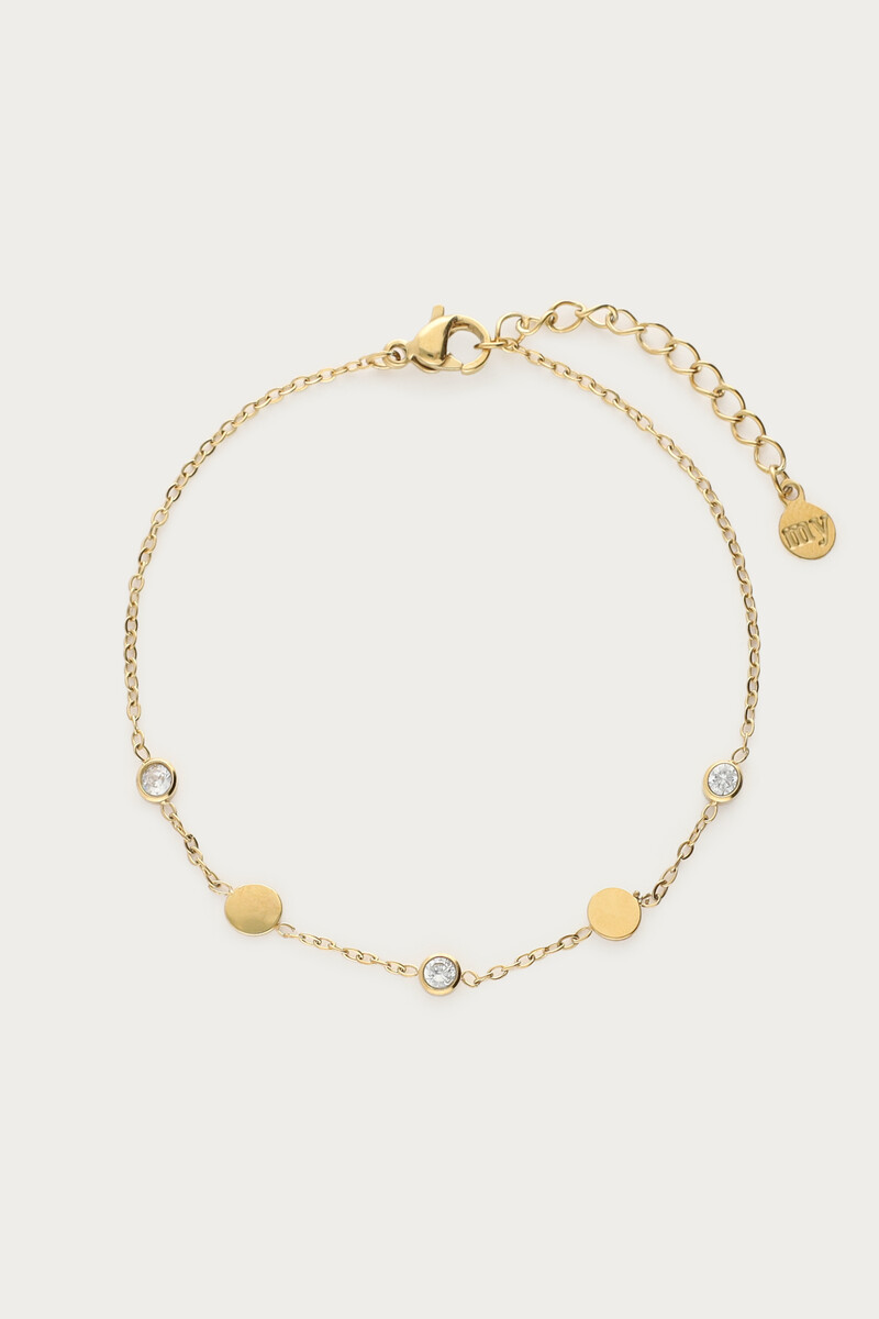 Bracelet with small coins & rhinestones | My Jewellery