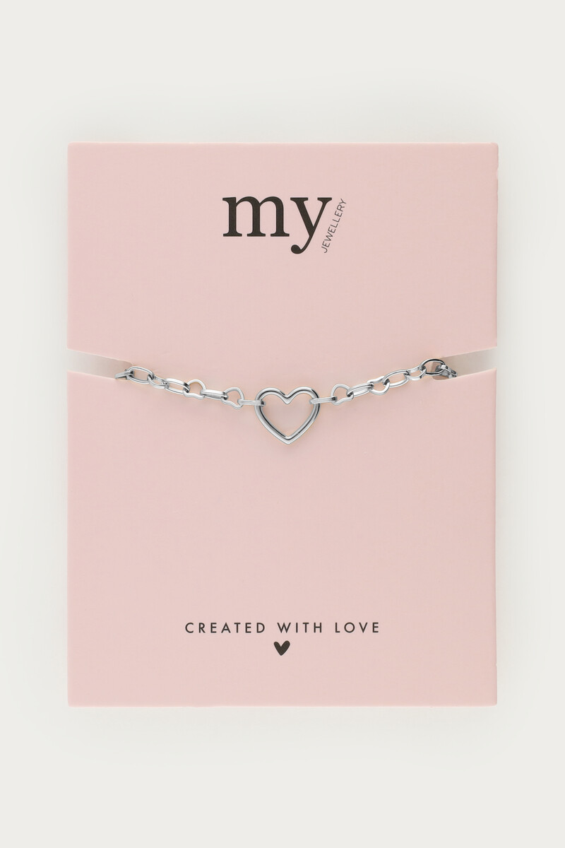 Bracelet with small open heart charm | My Jewellery