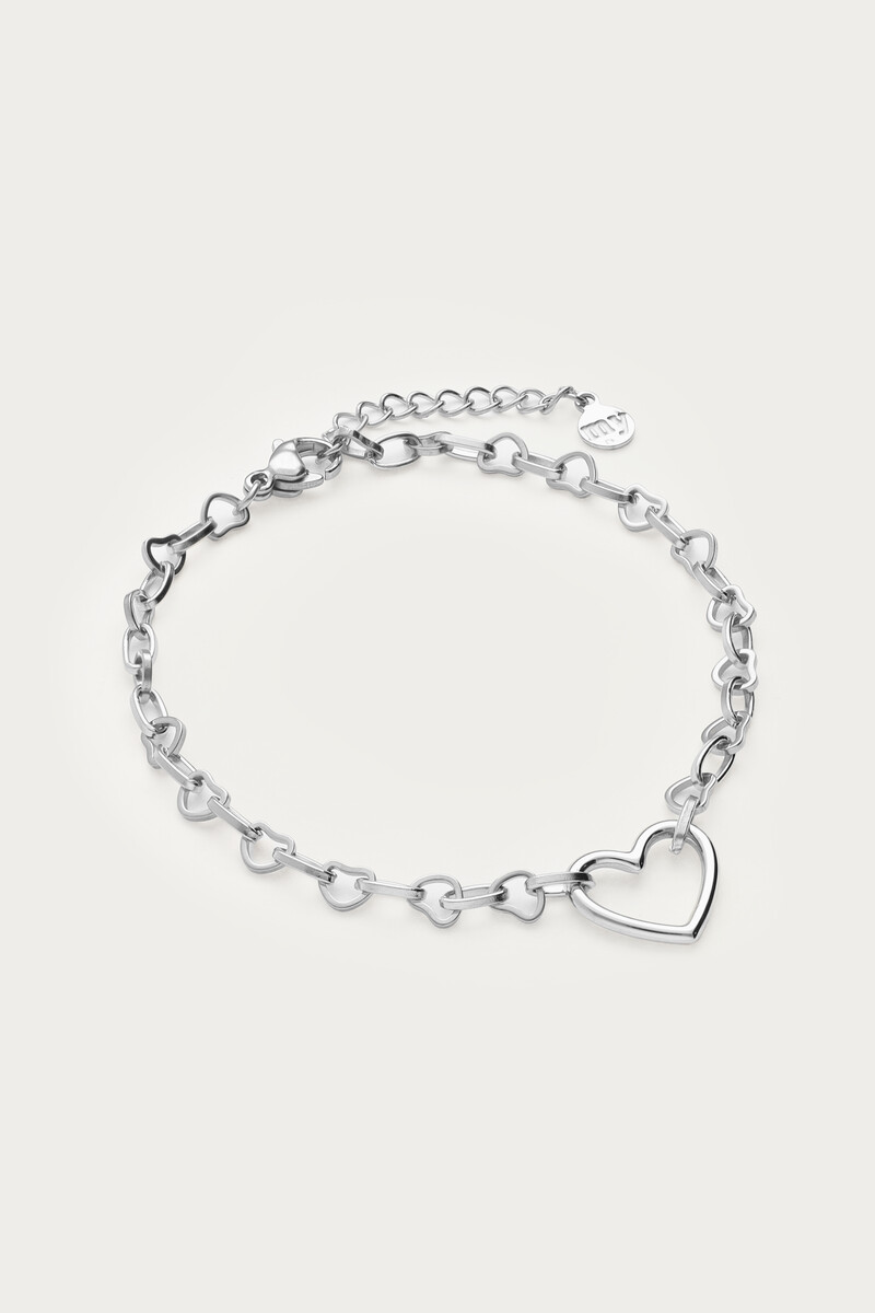 Bracelet with small open heart charm | My Jewellery