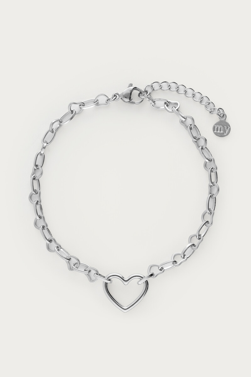 Bracelet with small open heart charm | My Jewellery