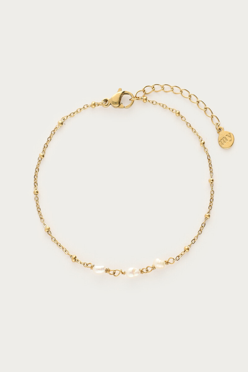 Bracelet with three freshwater pearls & beads | My Jewellery