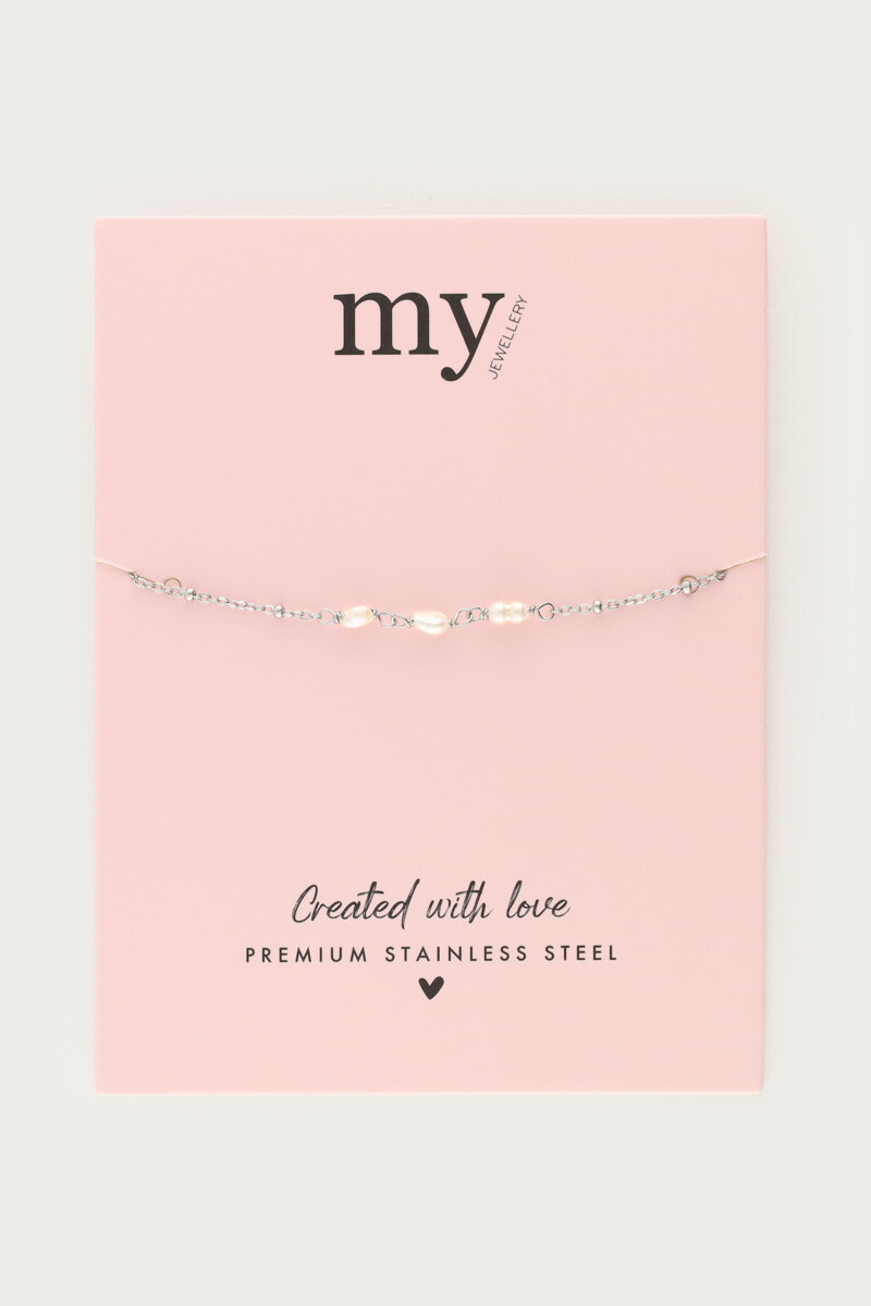 Bracelet with three freshwater pearls & beads | My Jewellery