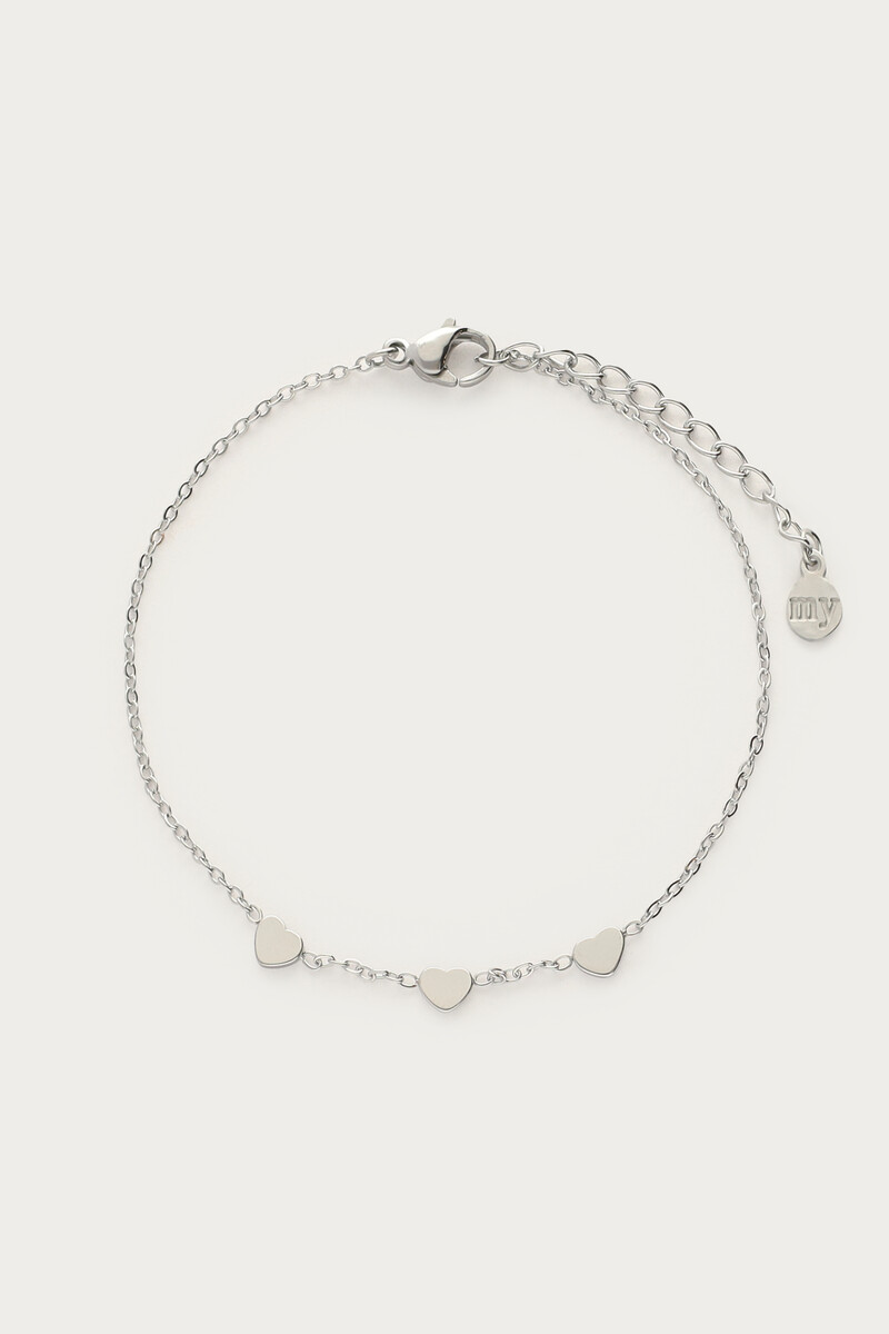Graduation armband drie hartjes