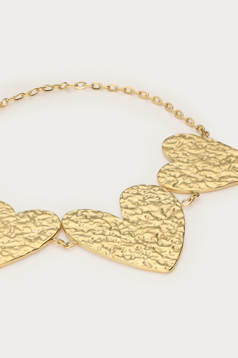 Bracelet with three hearts "hammered" | My Jewellery