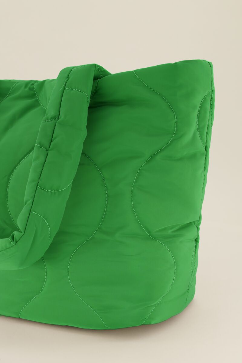 Green padded tote bag | My Jewellery