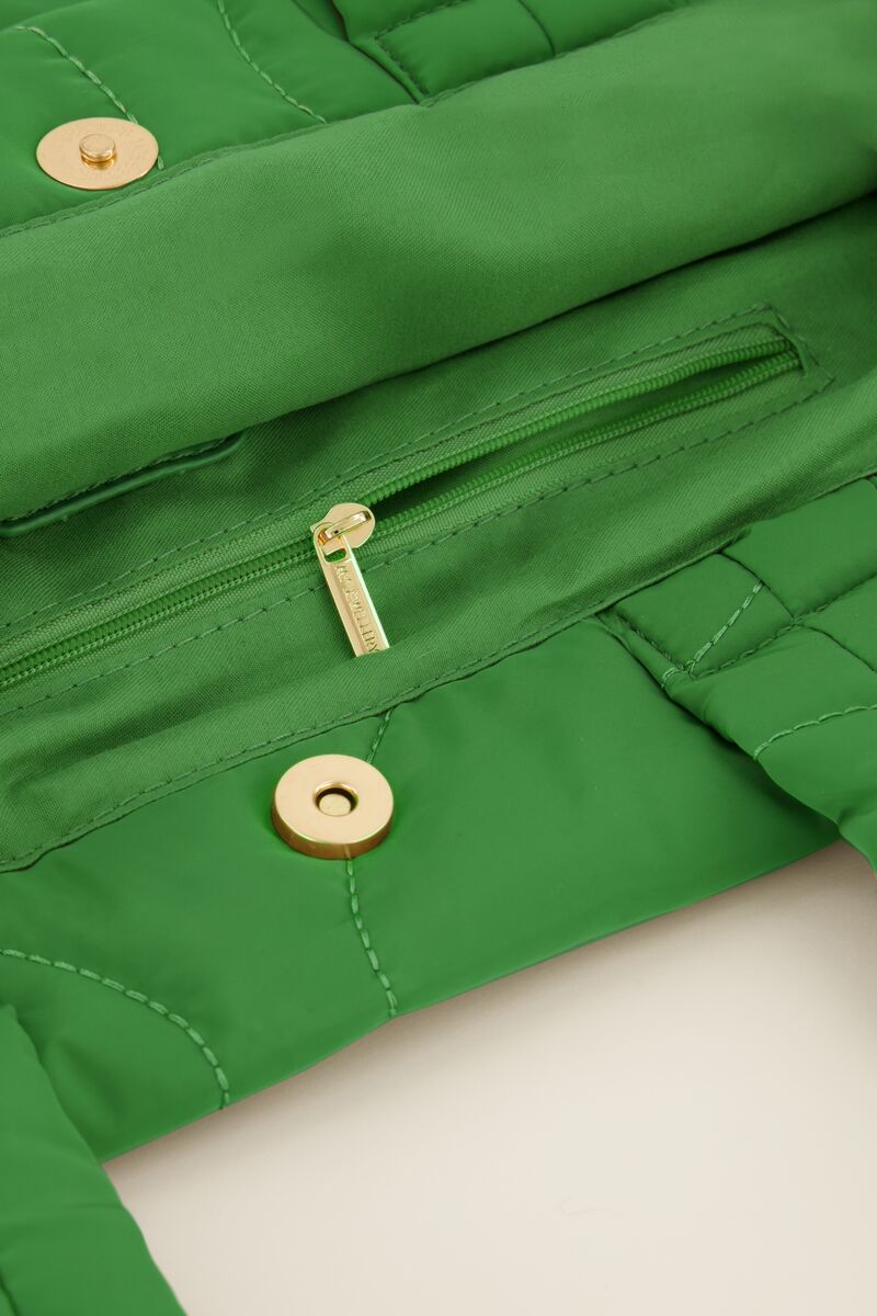 Green padded tote bag | My Jewellery