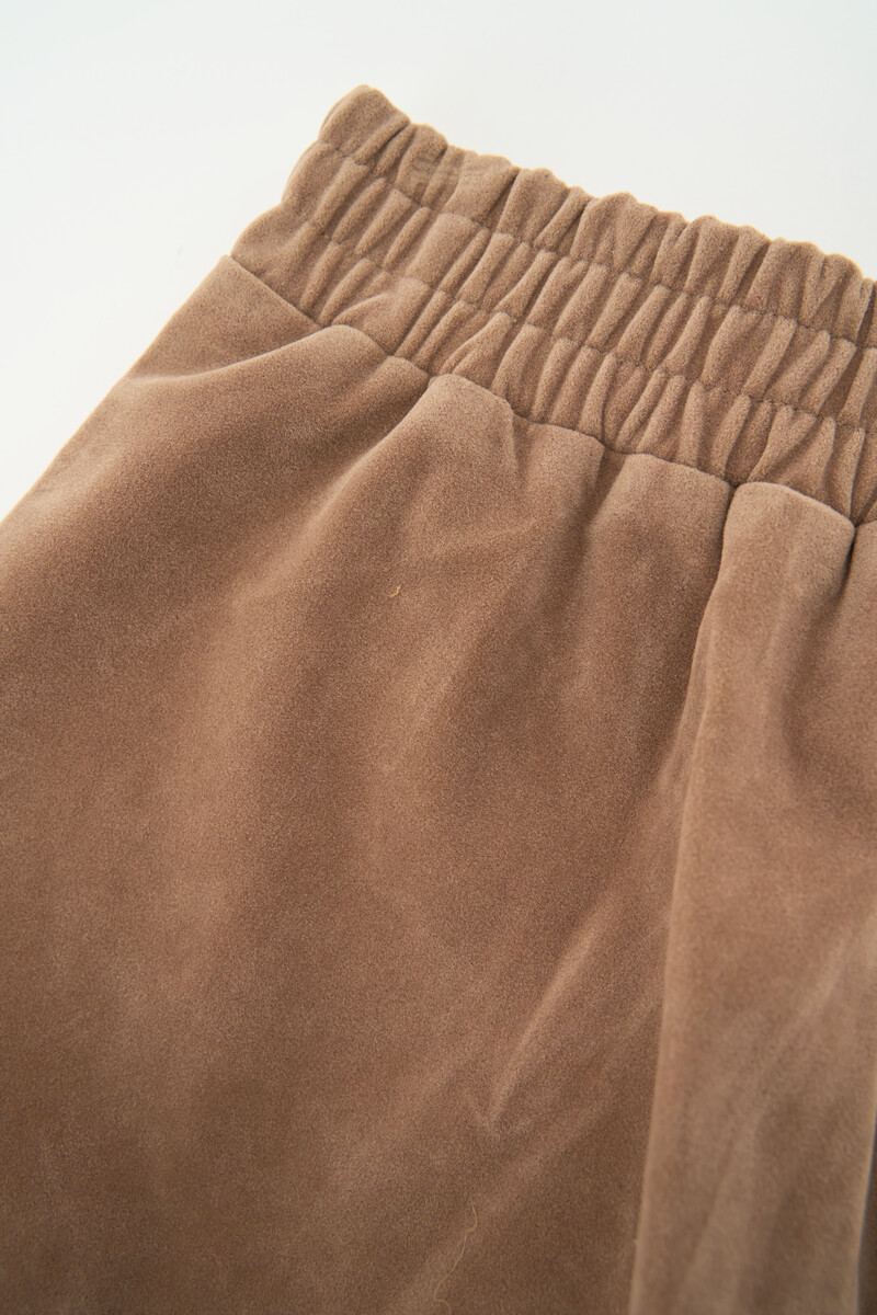 Brown balloon skirt in suede look | My Jewellery