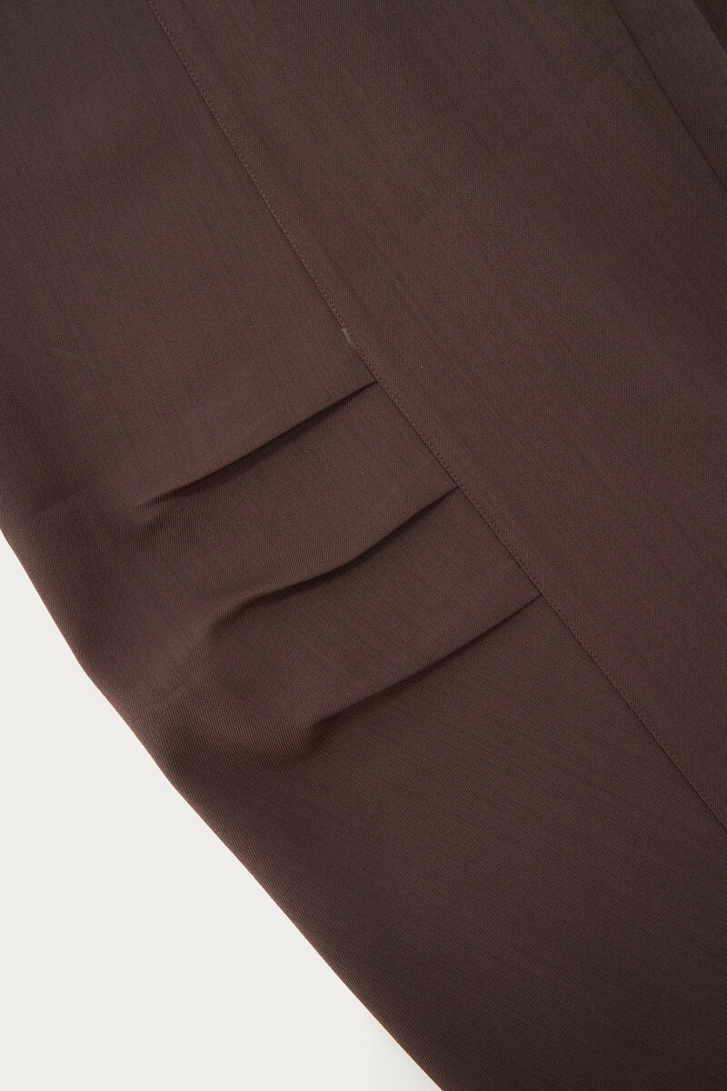 Brown barrel trousers with seams | My Jewellery