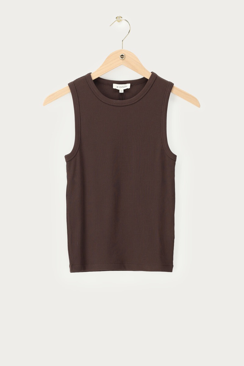 Débardeur marron basique