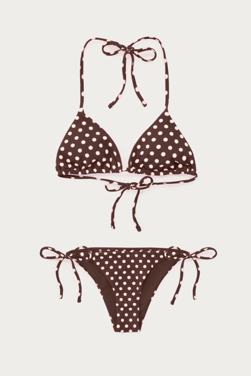 Brown bikini set with polka dot | My Jewellery