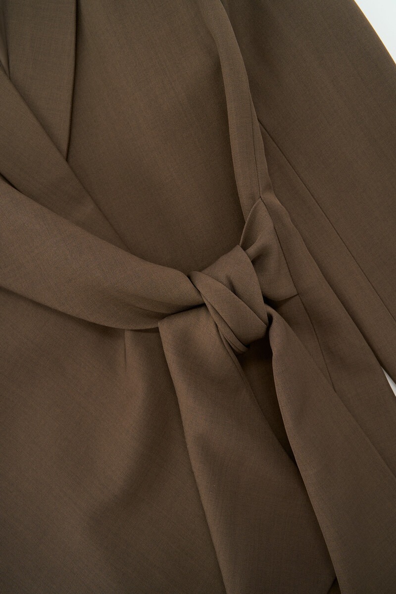Brown blazer dress with bow | My Jewellery