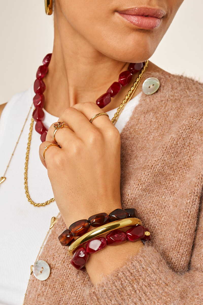 Brown bracelet with oval beads | My Jewellery