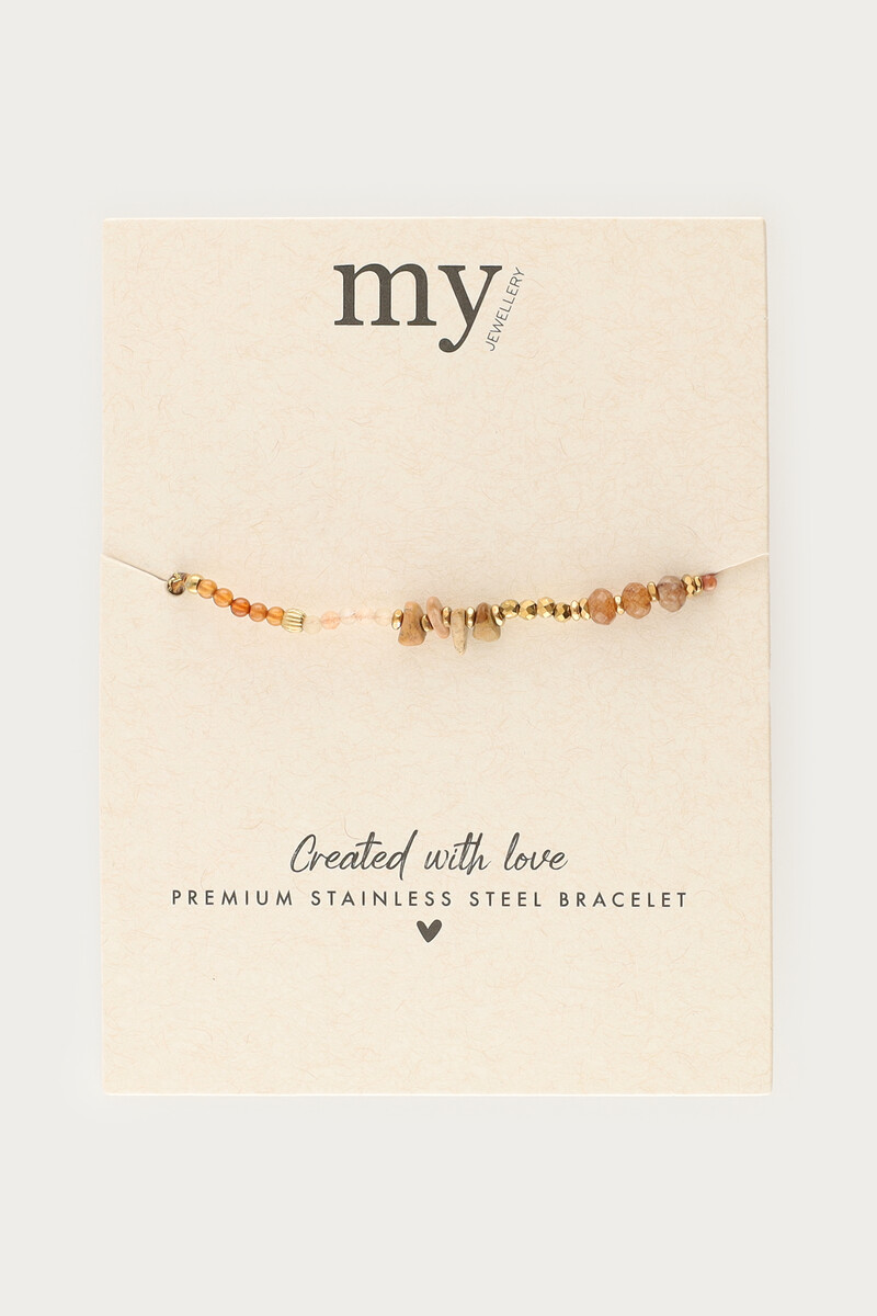 Brown cord bracelet with beads | My Jewellery