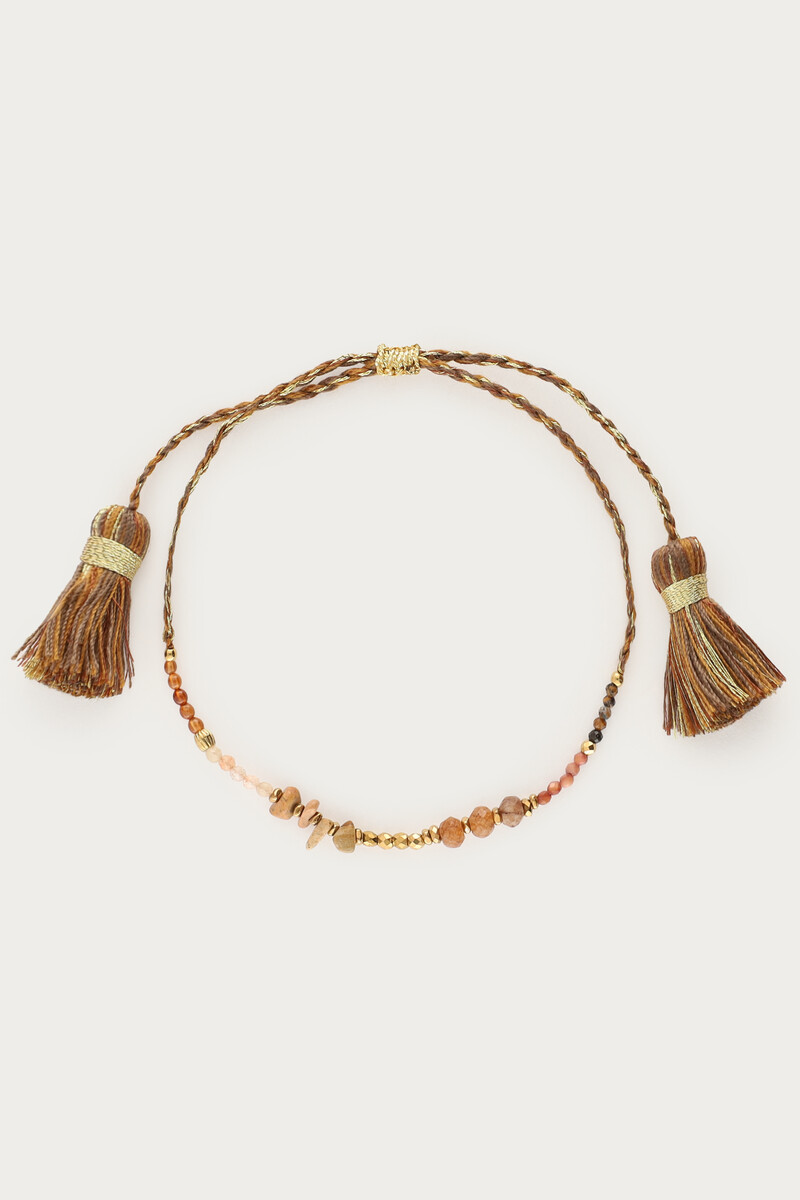 Brown cord bracelet with beads | My Jewellery
