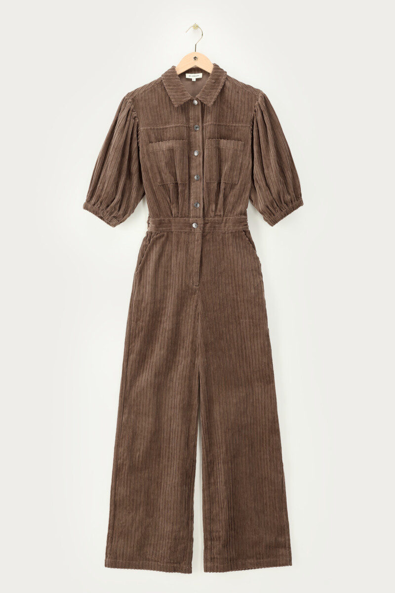 Brown corduroy jumpsuit | My Jewellery