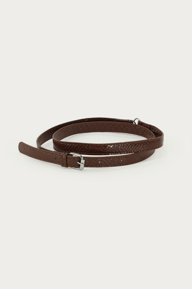 Brown crossbody bag with croco design | My Jewellery