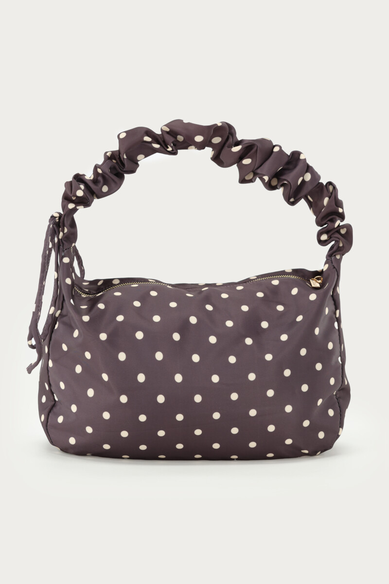 Brown crossbody bag with polka dot | My Jewellery