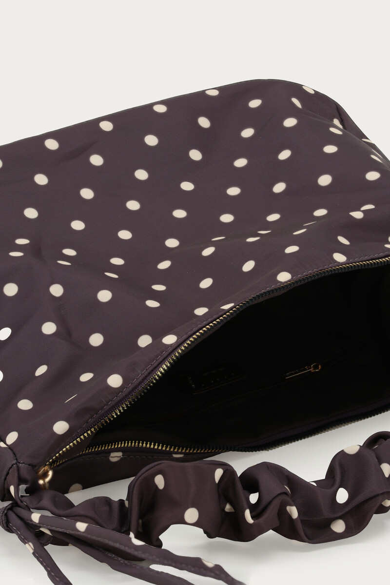 Brown crossbody bag with polka dot | My Jewellery