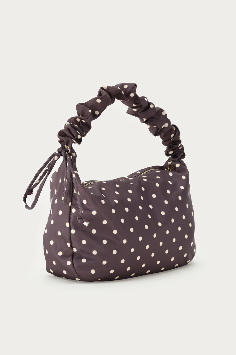 Brown crossbody bag with polka dot | My Jewellery