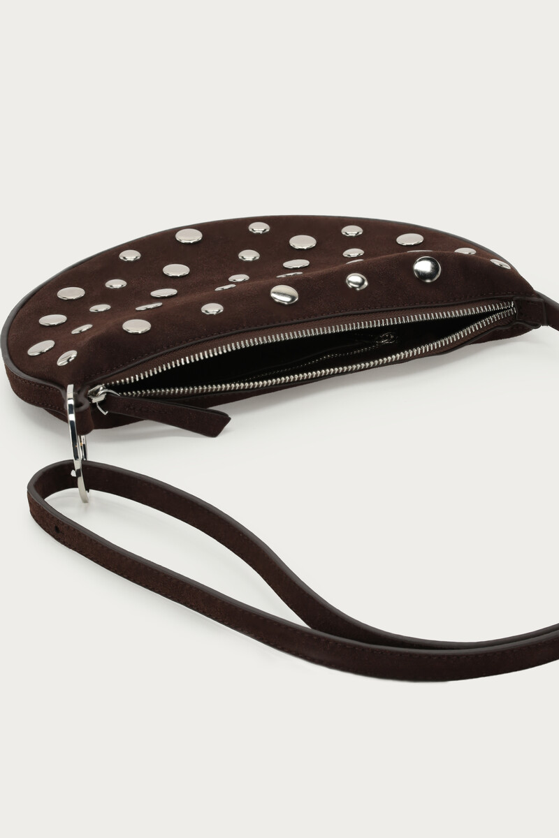 Brown crossbody bag with studs | My Jewellery