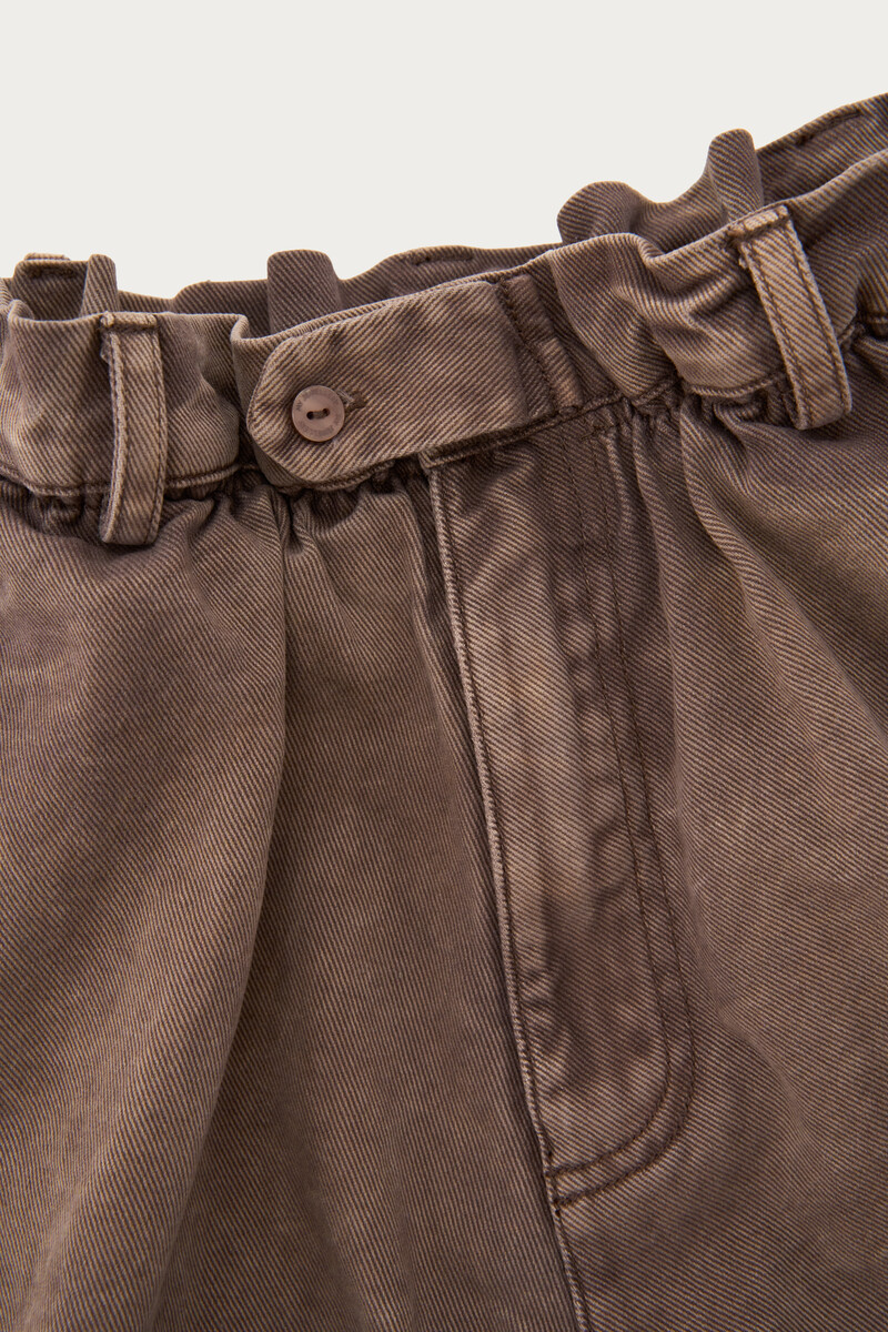 Brown denim balloon shorts | My Jewellery