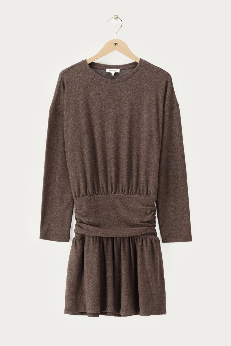 Brown dress with ruffles | My Jewellery