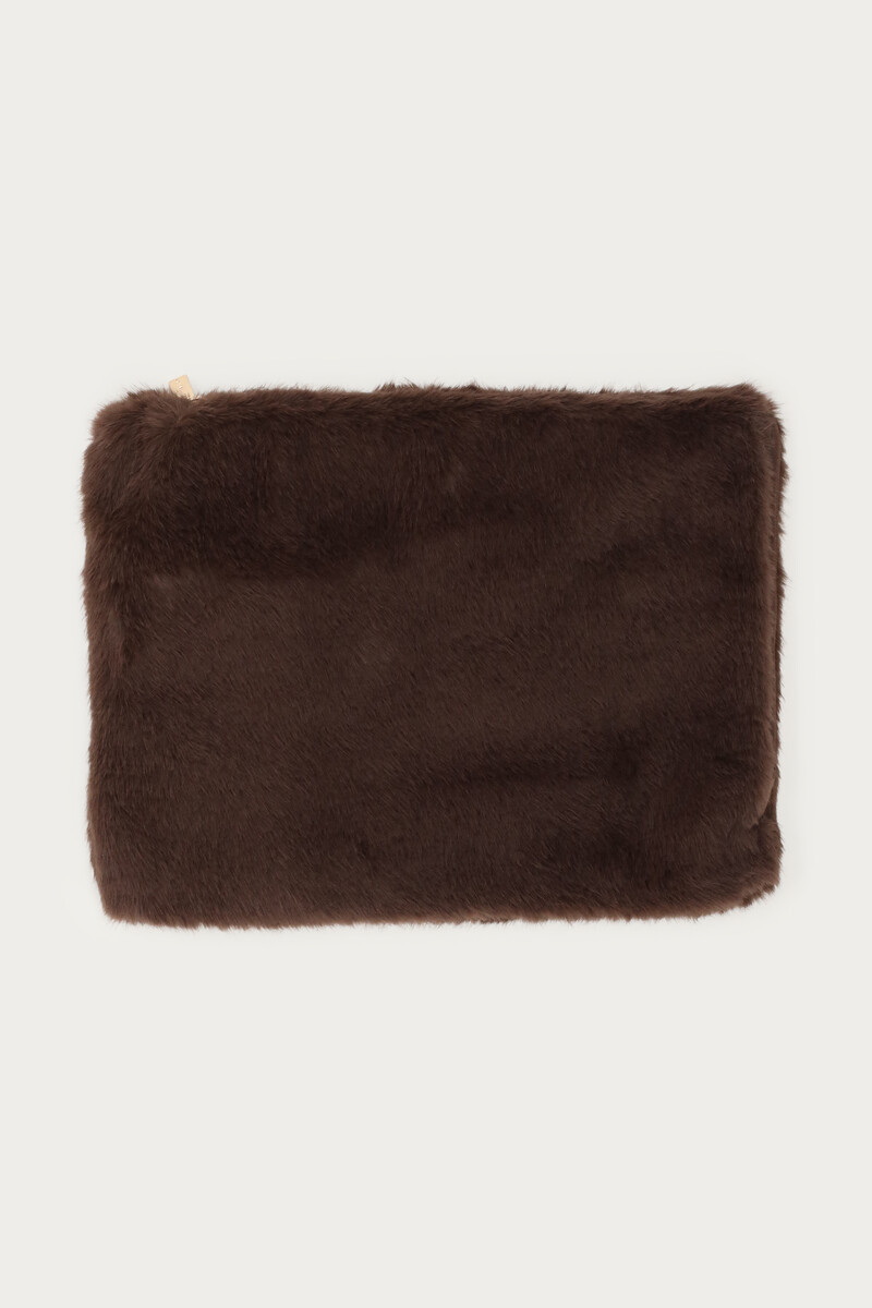 Brown Faux Fur Laptop Sleeve | My Jewellery