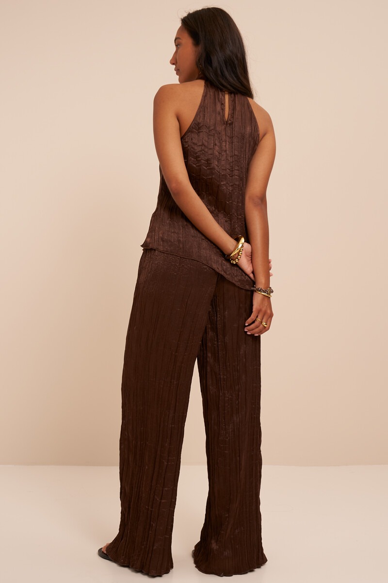 Brown halter top with structure | My Jewellery