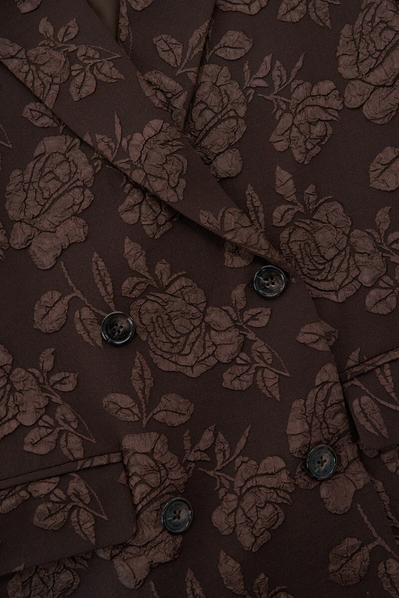 Brown jacquard blazer dress | My Jewellery