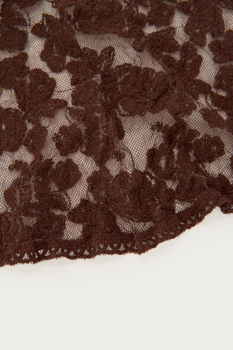 Brown lace scarf | My Jewellery