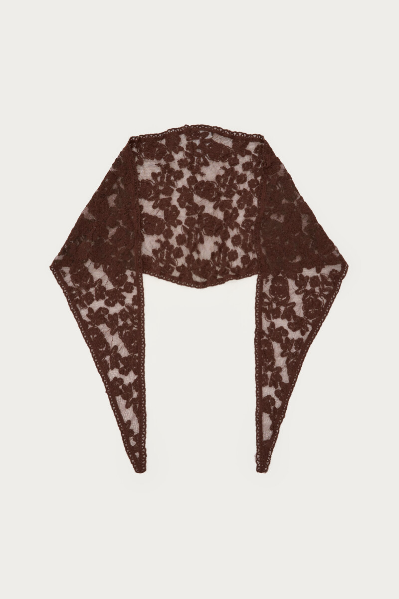 Brown lace scarf | My Jewellery