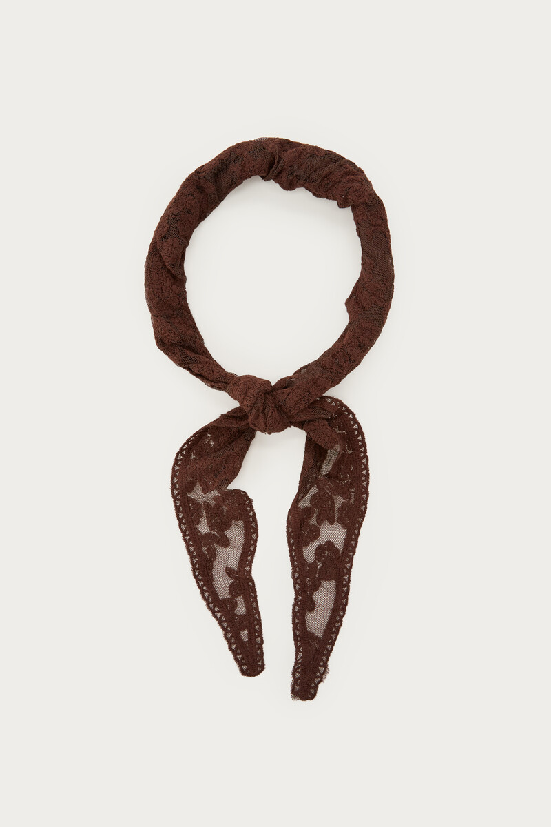 Brown lace scarf | My Jewellery