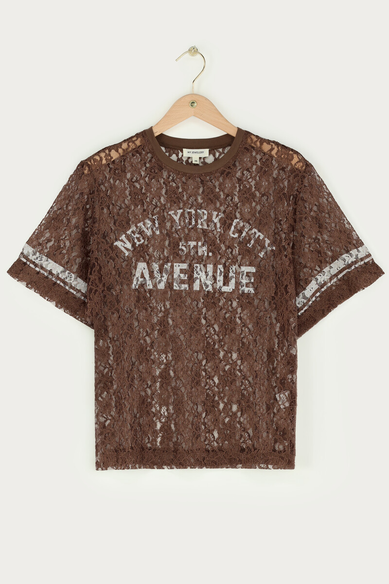 Brown lace top "New York Avenue" | My Jewellery
