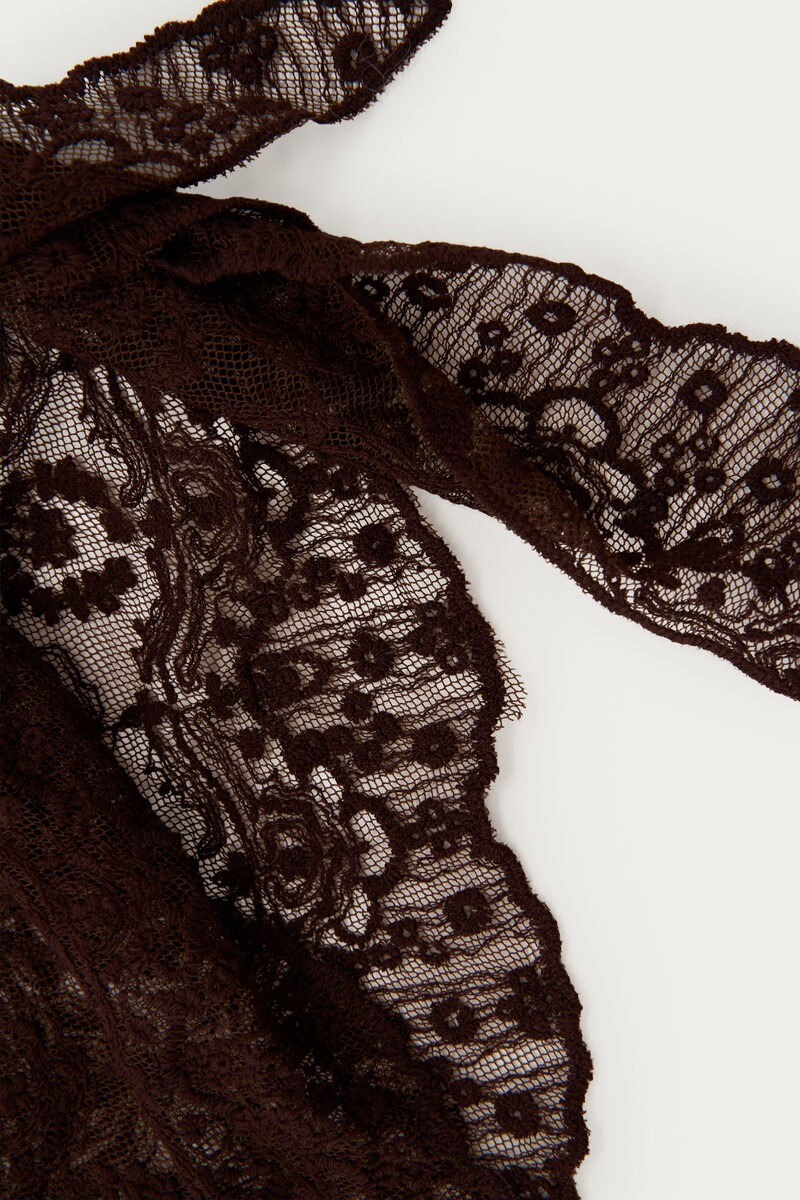 Brown lace overlay cloth | My Jewellery
