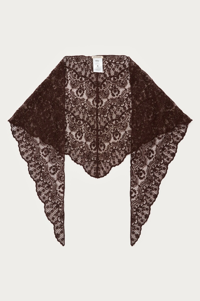 Brown lace overlay cloth | My Jewellery
