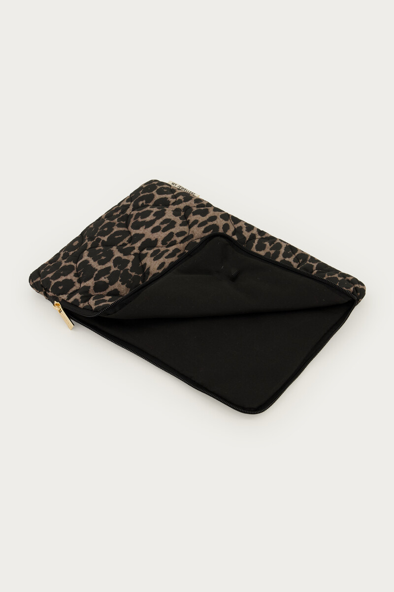 Brown leopard print tablet cover | My Jewellery