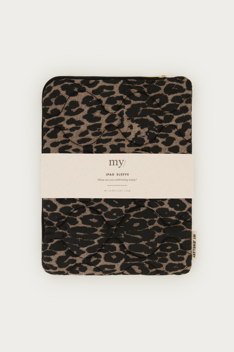 Brown leopard print tablet cover | My Jewellery