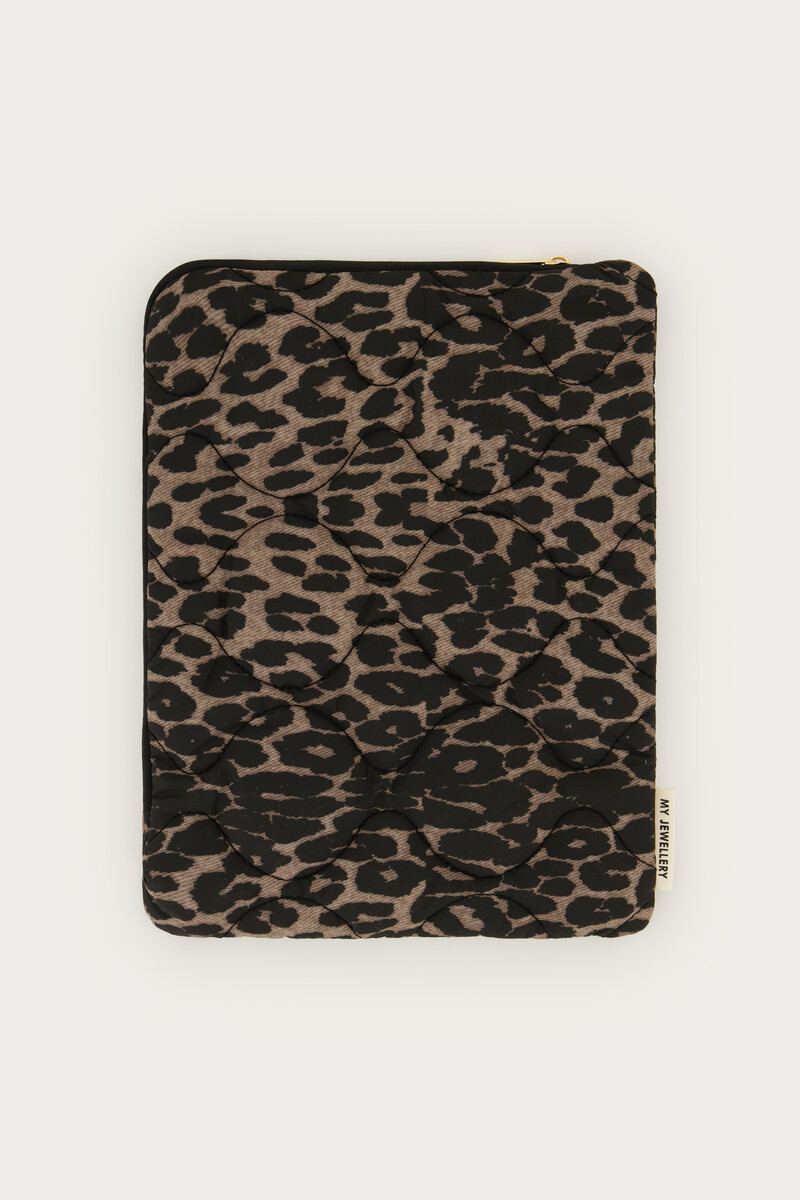 Brown leopard print tablet cover | My Jewellery