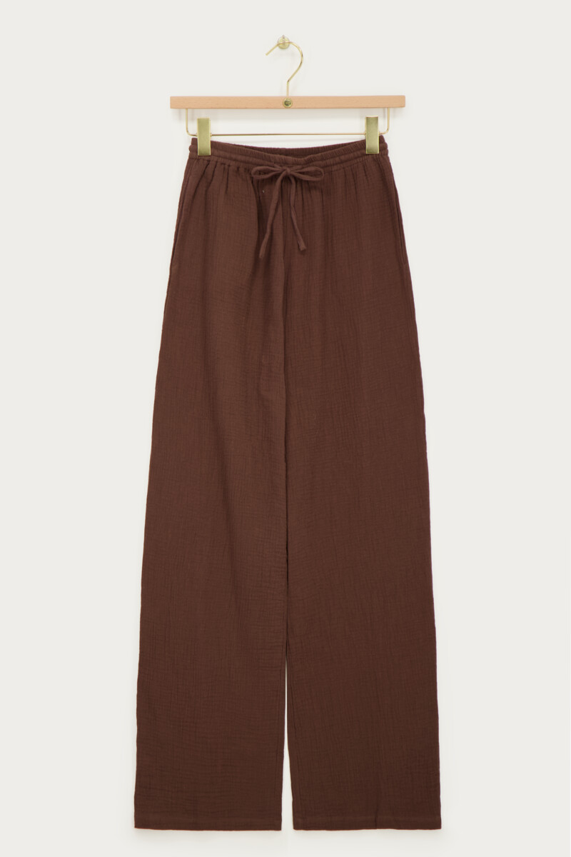 Brown trousers with elastic band & bow tie | My Jewellery