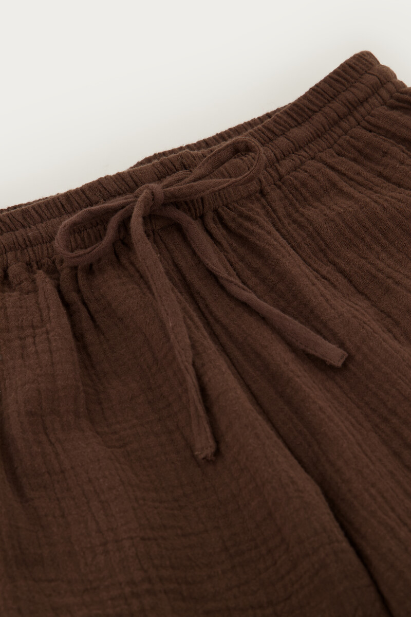 Brown trousers with elastic band & bow tie | My Jewellery