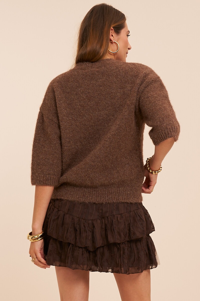 Brown mesh skirt with layer | My Jewellery