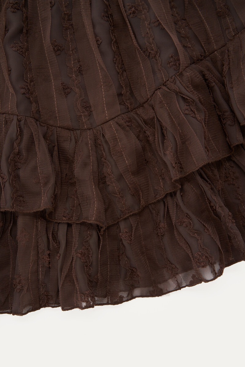 Brown mesh skirt with layers | My Jewellery