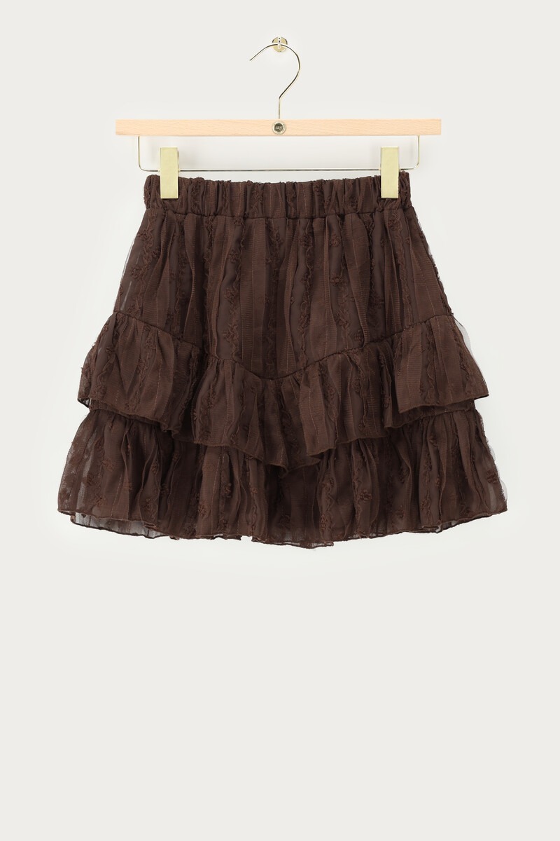 Brown mesh skirt with layers | My Jewellery
