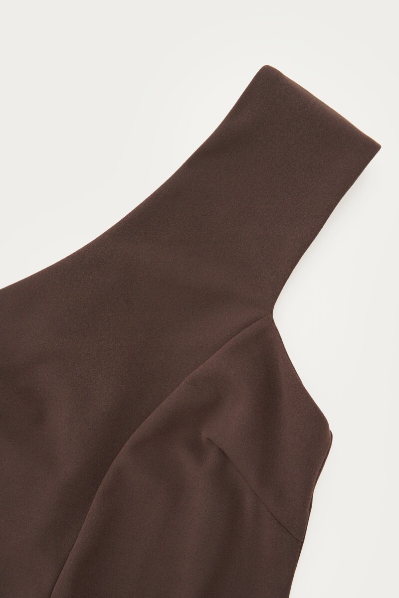 Brown one-shoulder jumpsuit | My Jewellery