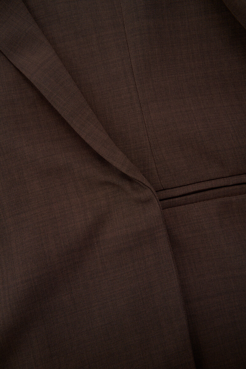 Brown oversized blazer with side slits | My Jewellery
