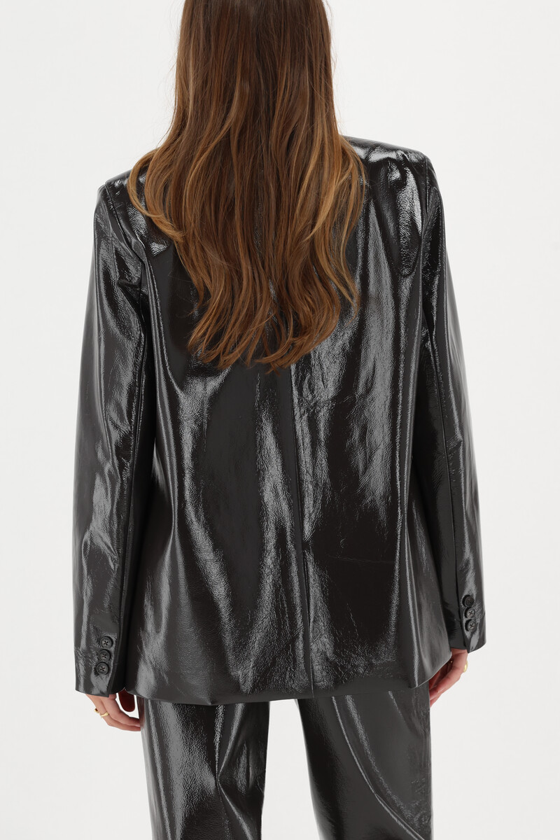 Brown patent blazer | My Jewellery