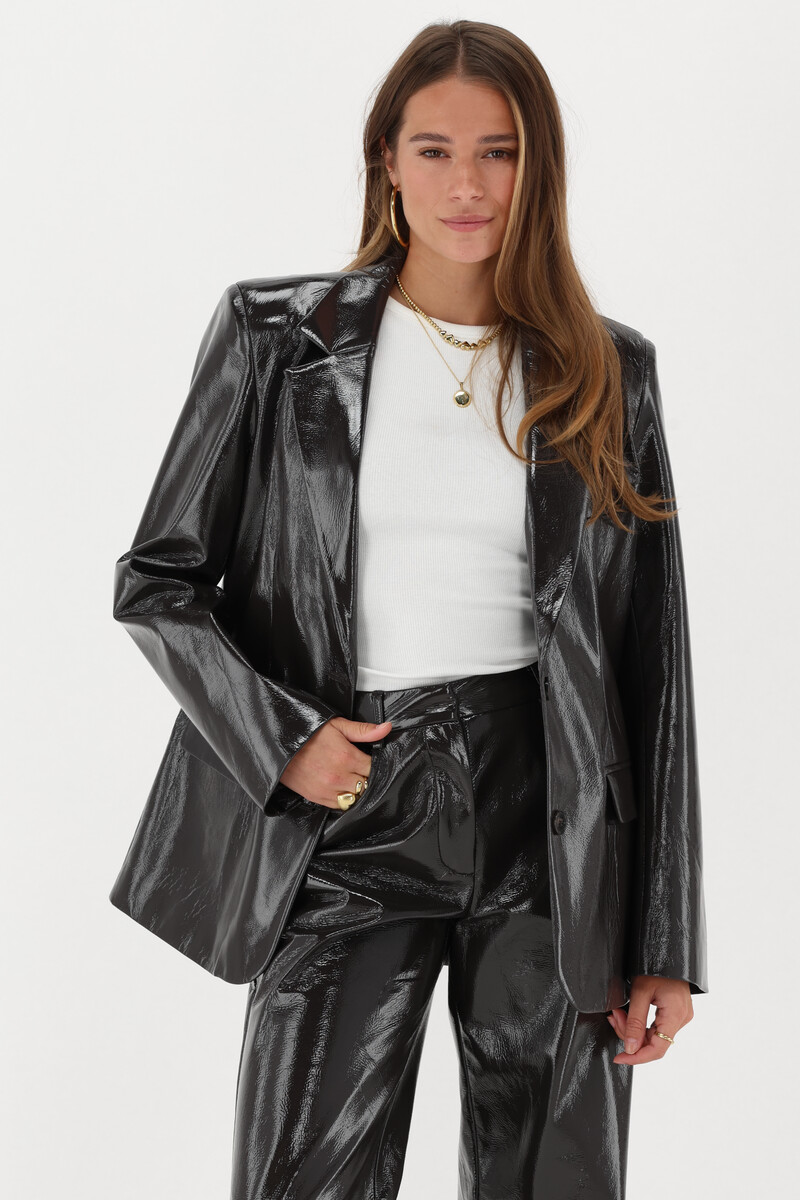 Brown patent blazer | My Jewellery